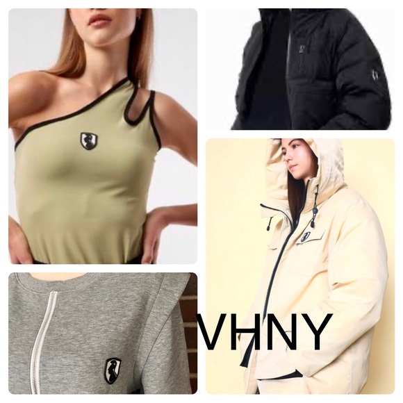 NWT VHNY Down Parka Oversized Winter Coat Beige Hooded Down Parka Jacket Sz M - Picture 3 of 12